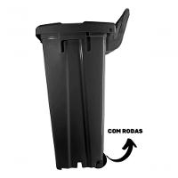 Lixeira 100 Litros Com Roda E Pedal Cor Preto - 2