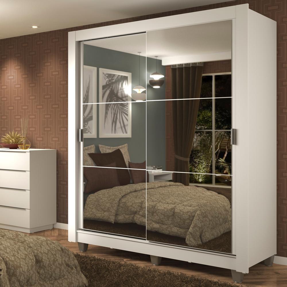 Guarda-Roupa Dallas Plus 2 Portas Correr 2 Espelhos Madesa - 1