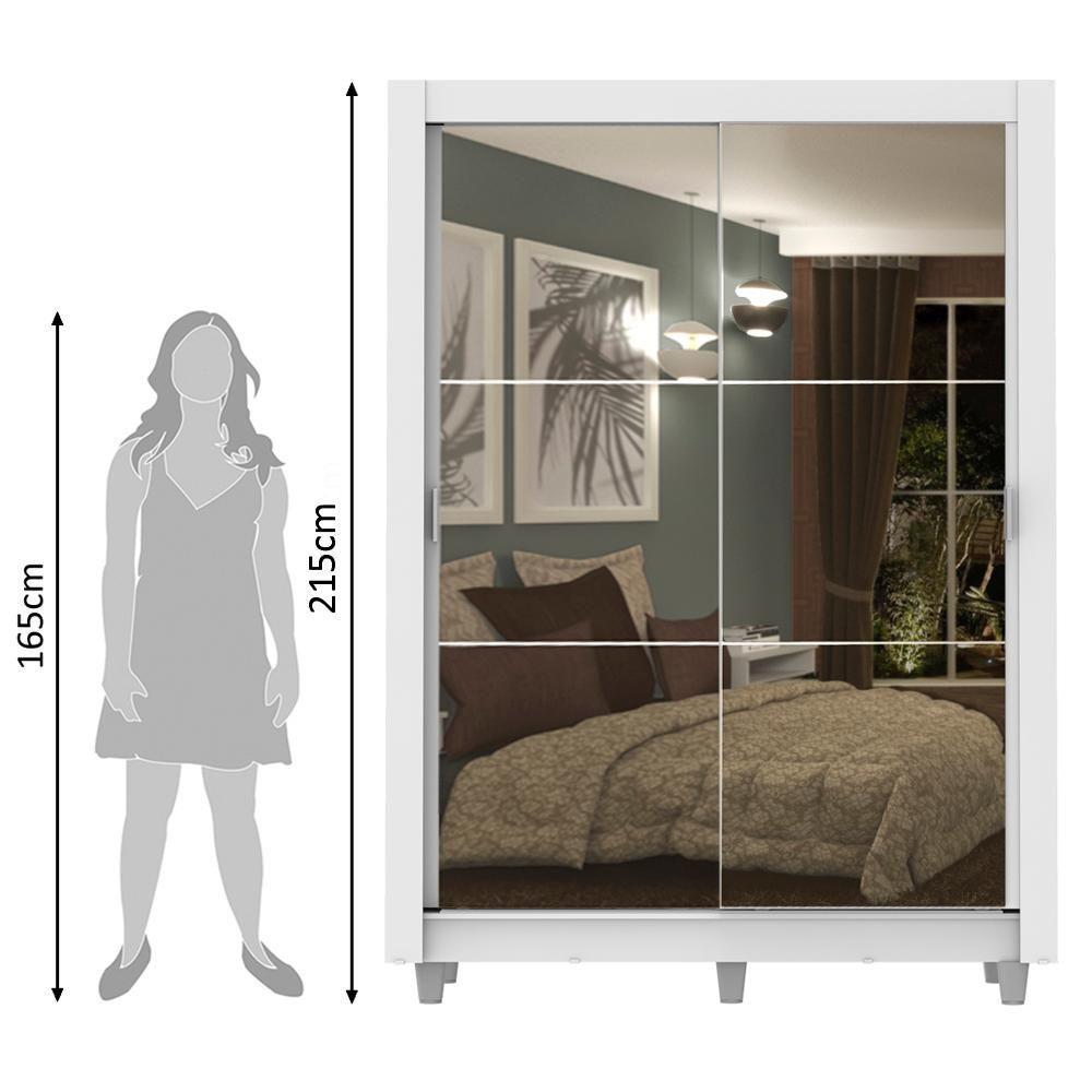 Guarda-Roupa Dallas Plus 2 Portas Correr 2 Espelhos Madesa - 3