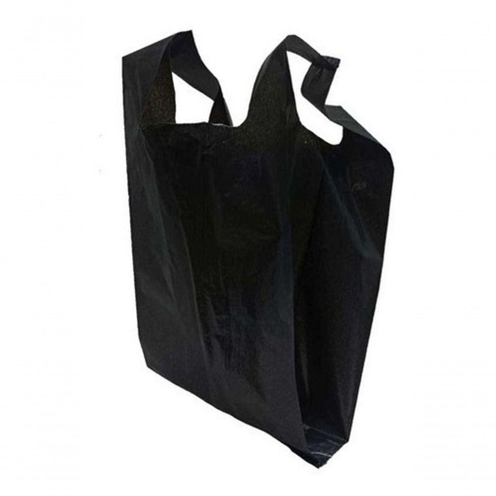 Sacola Plástica Reciclada Reforçada Preta Com 4kg - 1