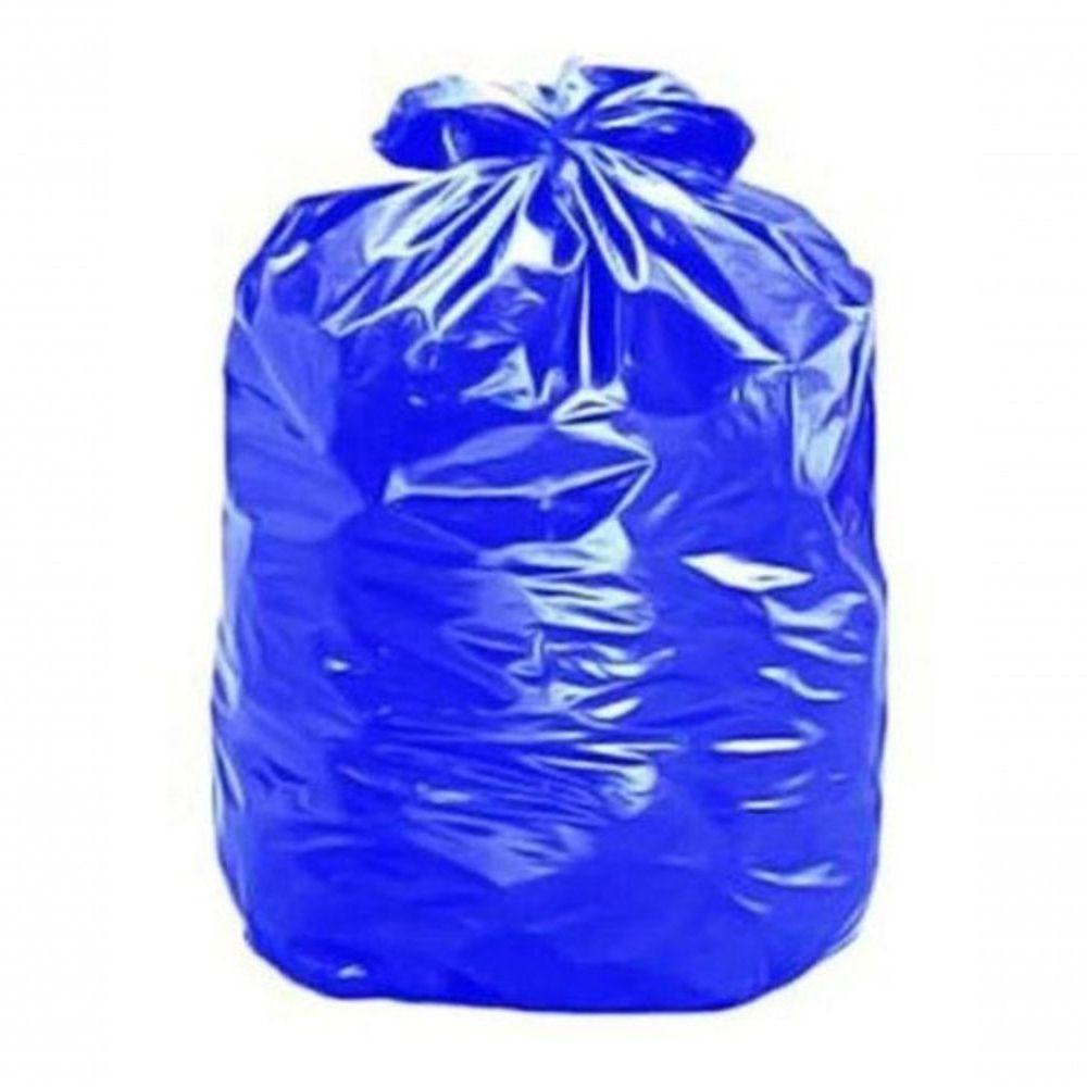 Saco Para Lixo Azul 75x90x004 100l Com 100 Unidades -plastli - 1