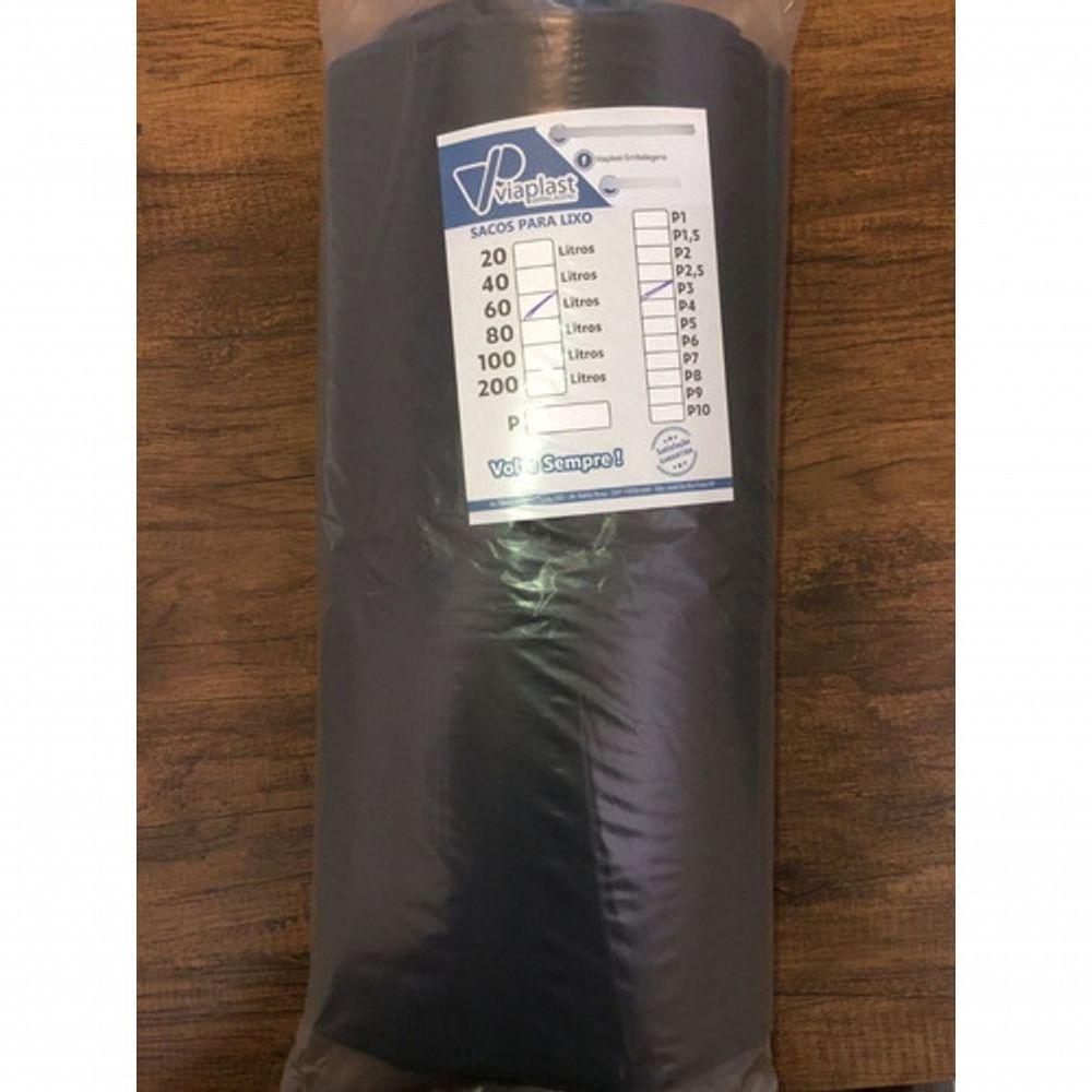Saco De Lixo 60l C-100 Un Preto Reforçado P3 Oferta Limitad - 6