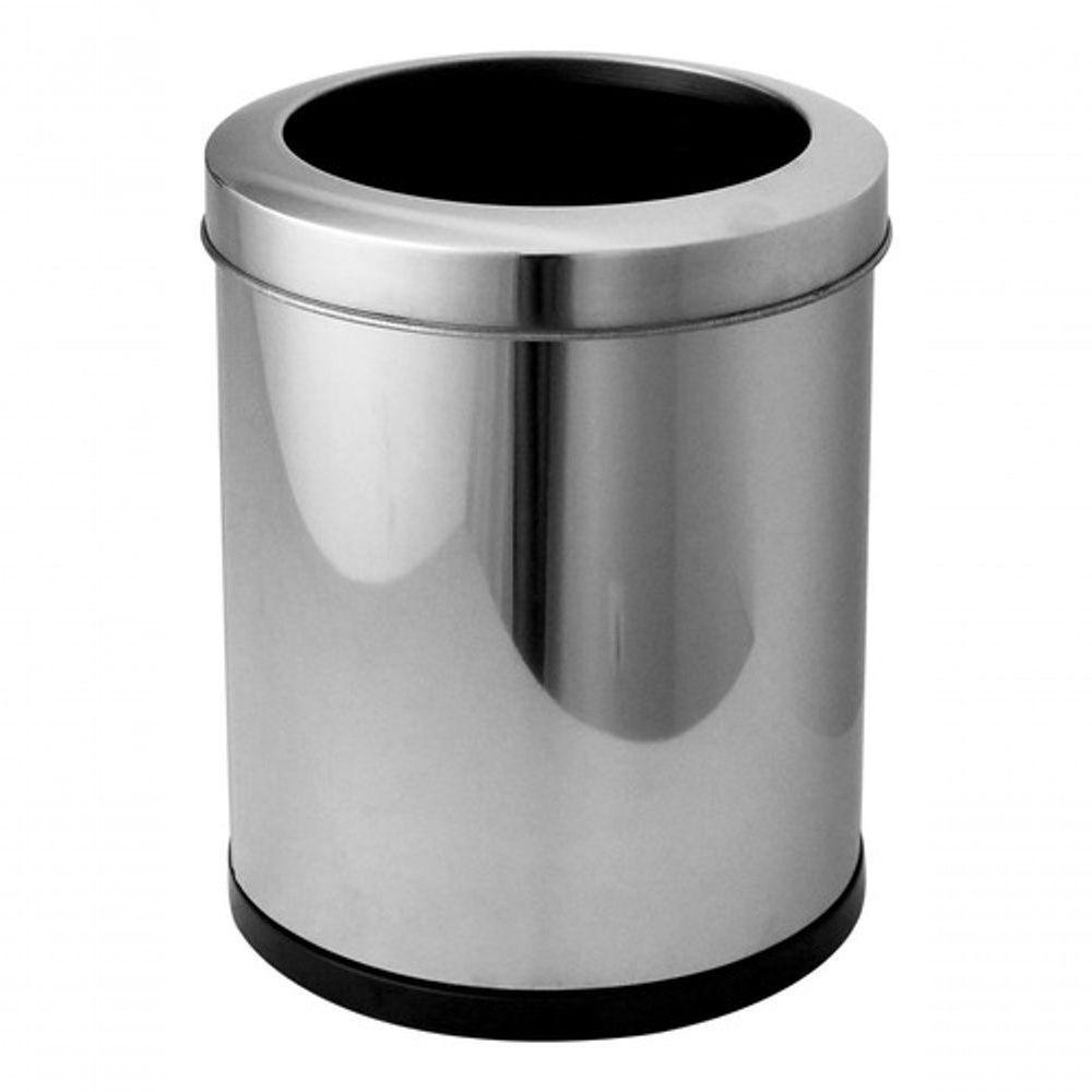 Cesto Lixeira Em Aço Inox Com Aro Inox 13,5 Litros - 1