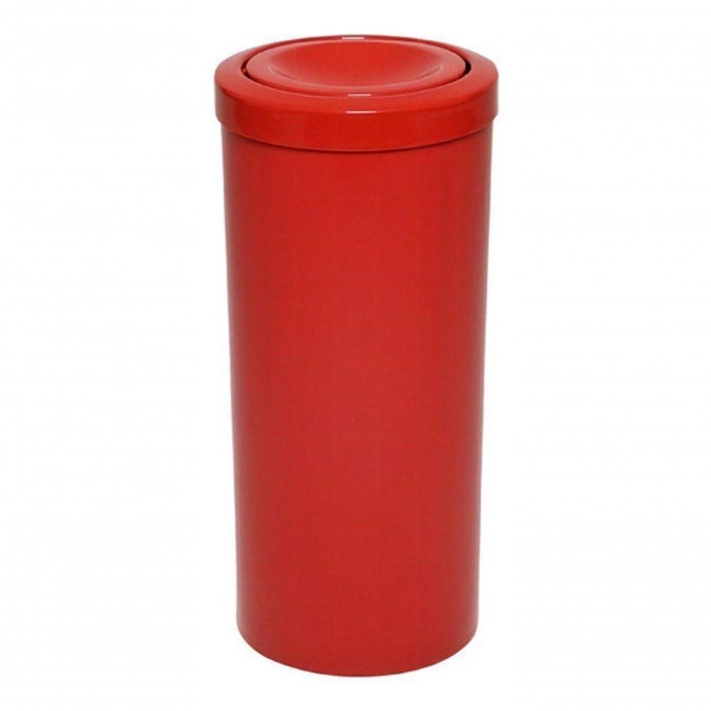 Lixeira Plástica 50 Litros Com Tampa Meia Esfera Cor Vermelho - 1
