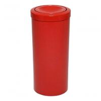 Lixeira Plástica 50 Litros Com Tampa Meia Esfera Cor Vermelho - 1
