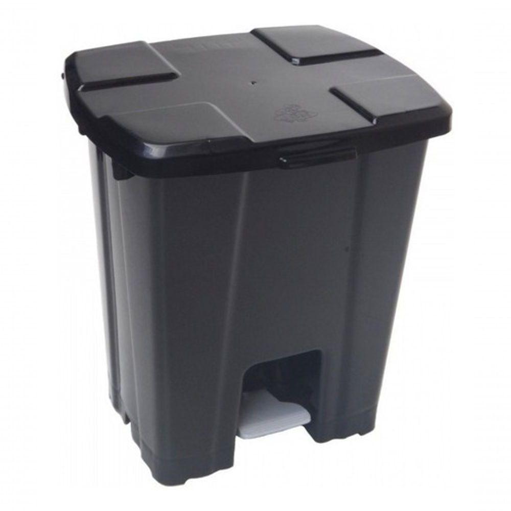 Lixeira Quadrada Plástica Com Pedal 60 Litros Jsn - 1