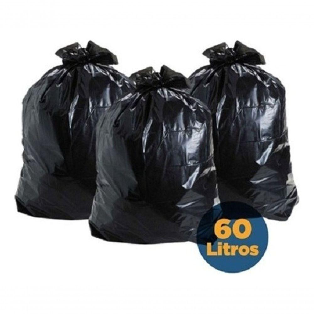 Saco De Lixo 60l 100 Un Preto Reforçado Resistente - 6