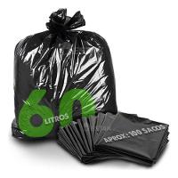 Saco De Lixo 60l 100 Un Preto Reforçado Resistente - 8