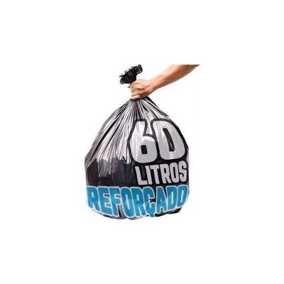 Saco De Lixo 60 Litros 100 Un Preto Reforçado Otima Qualidad