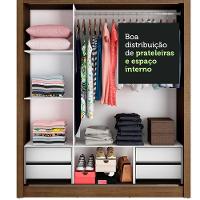 Guarda-roupa Casal Lyon Rustic 3 Portas de Correr Madesa - 19