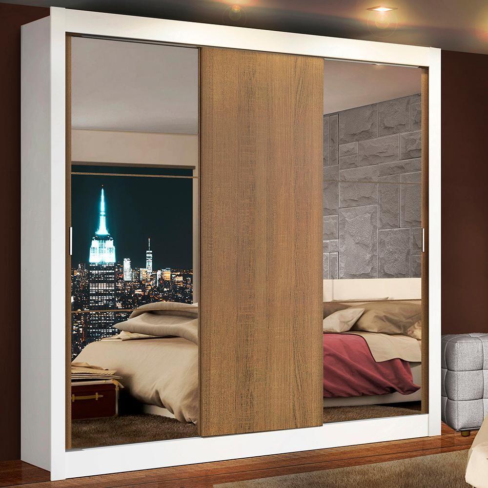 Guarda-roupa Casal Lyon 3 Portas de Correr Madesa - 2