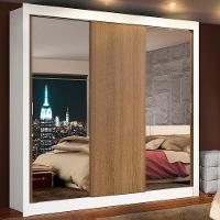 Guarda-roupa Casal Lyon 3 Portas de Correr Madesa - 1