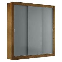 Guarda-roupa Casal Mônaco 3 Portas De Correr Rustic/Cinza - 10