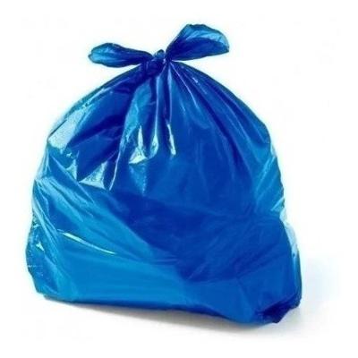 Saco Para Lixo 30 Litros Azul - Com 100 Unidades