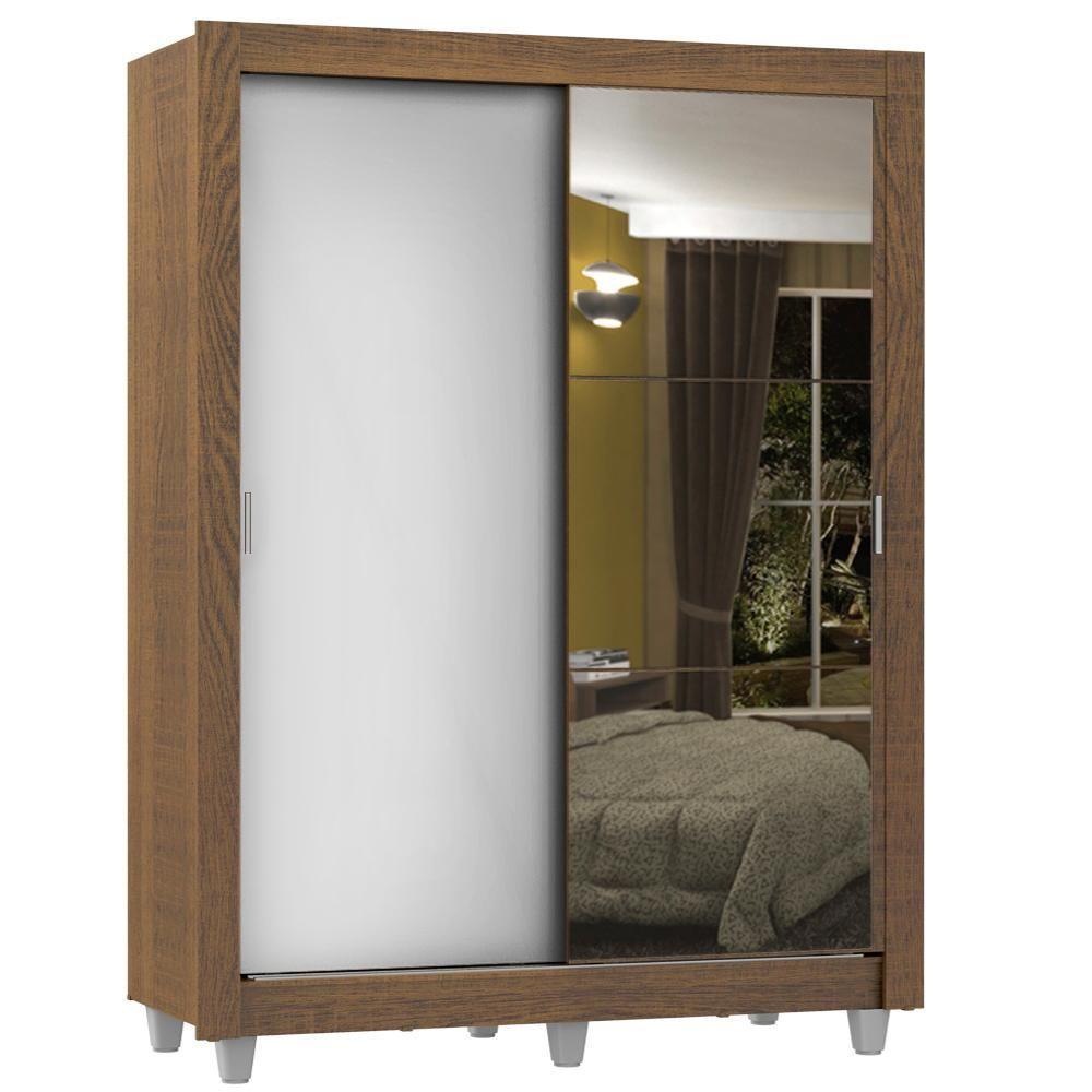 Guarda-Roupa Dallas Plus 2 Portas Correr 1 Espelho Madesa - 2