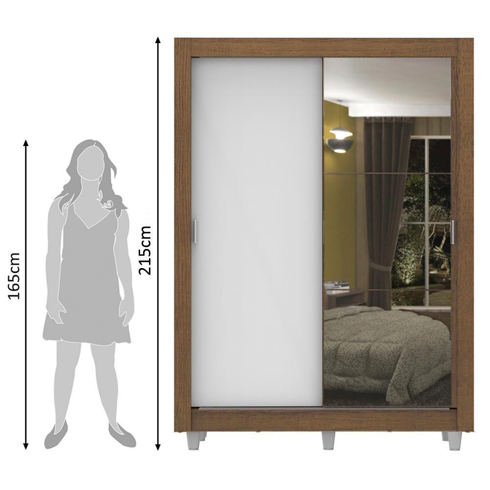 Guarda-Roupa Dallas Plus 2 Portas Correr 1 Espelho Madesa - 6