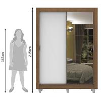 Guarda-Roupa Dallas Plus 2 Portas Correr 1 Espelho Madesa - 6