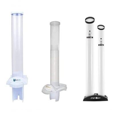 Kit Dispenser Poupa Copo Agua Café Lixeira 2 Tubo Decoração