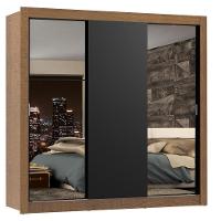 Guarda-roupa Casal Lyon Plus 3 Portas Correr Espelhos - 7