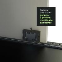 Guarda-roupa Austin 4 Portas de Espelho 3 Gavetas Preto - 9