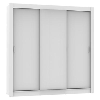 Guarda Roupa Casal Lyon 3 Portas de Correr 2 Gavetas Branco