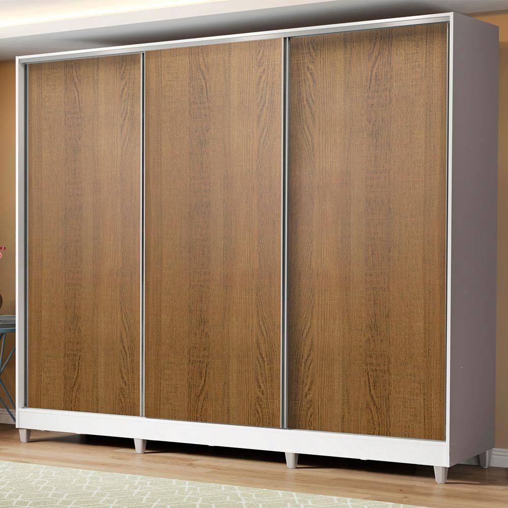 Guarda Roupa Casal MDF Logan 3 Portas Madesa - 7