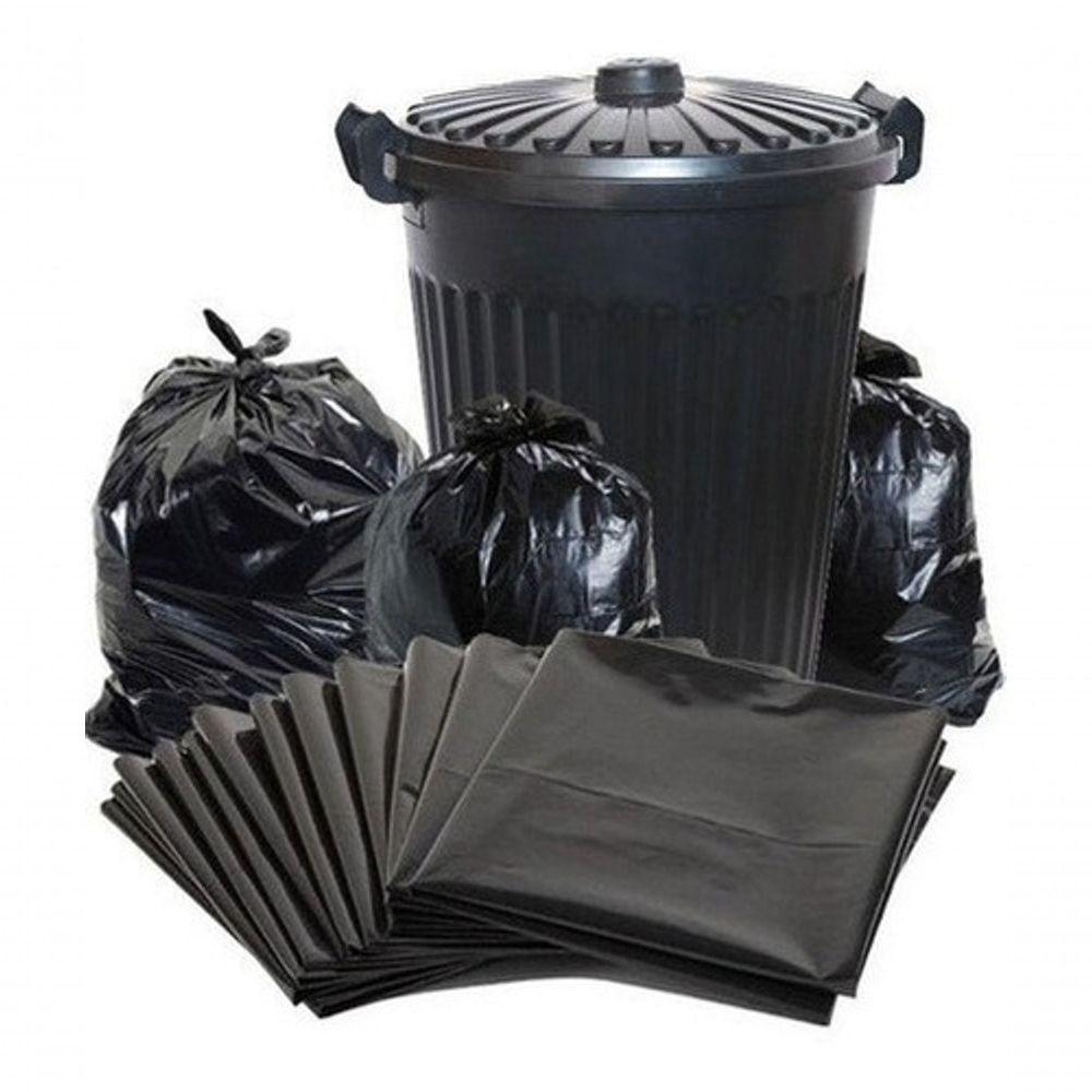 Saco Para Lixo 30 Litros Preto Com 100 Unidades - 1