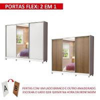 Guarda Roupa Juvenil 100% Mdf Madesa Kevin 3 Portas De Correr Com Espelho Com Pés - Branco - 7