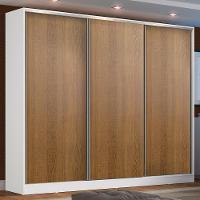 Guarda Roupa Casal Zurique 3 Portas de Correr MDF Madesa - 1
