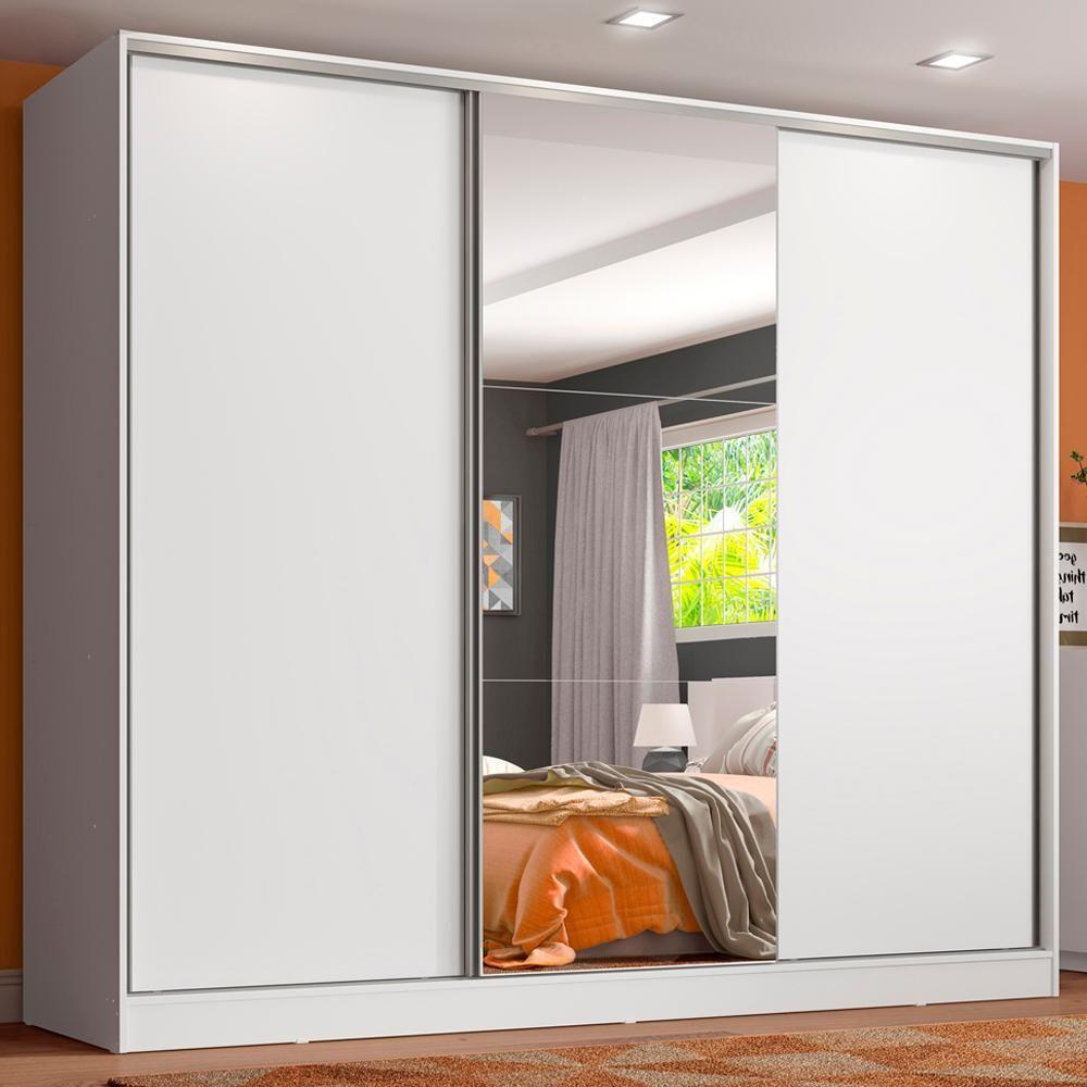 Guarda Roupa Juvenil Kevin 3 Portas Correr Espelho - Madesa - 8