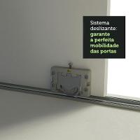 Guarda-roupa Casal Madesa Austin 4 Portas De Correr Com Espelhos 3 Gavetas Branco