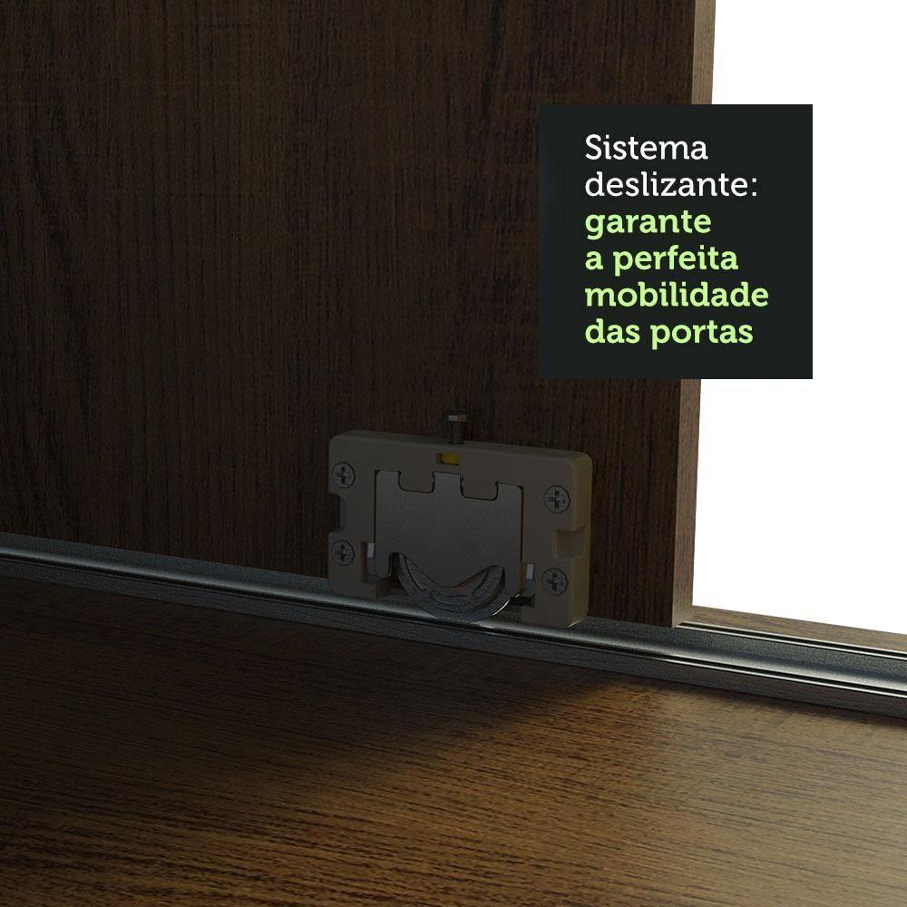 Guarda-roupa 3 Portas de Correr Espelhos 3 Gavetas Madesa - 9