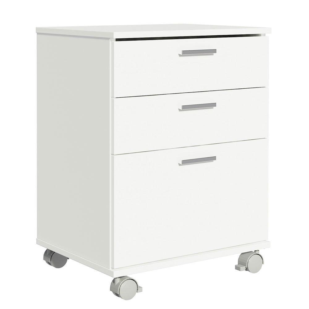 Gaveteiro Organizador Para Escritório 3 Gavetas Branco - 2