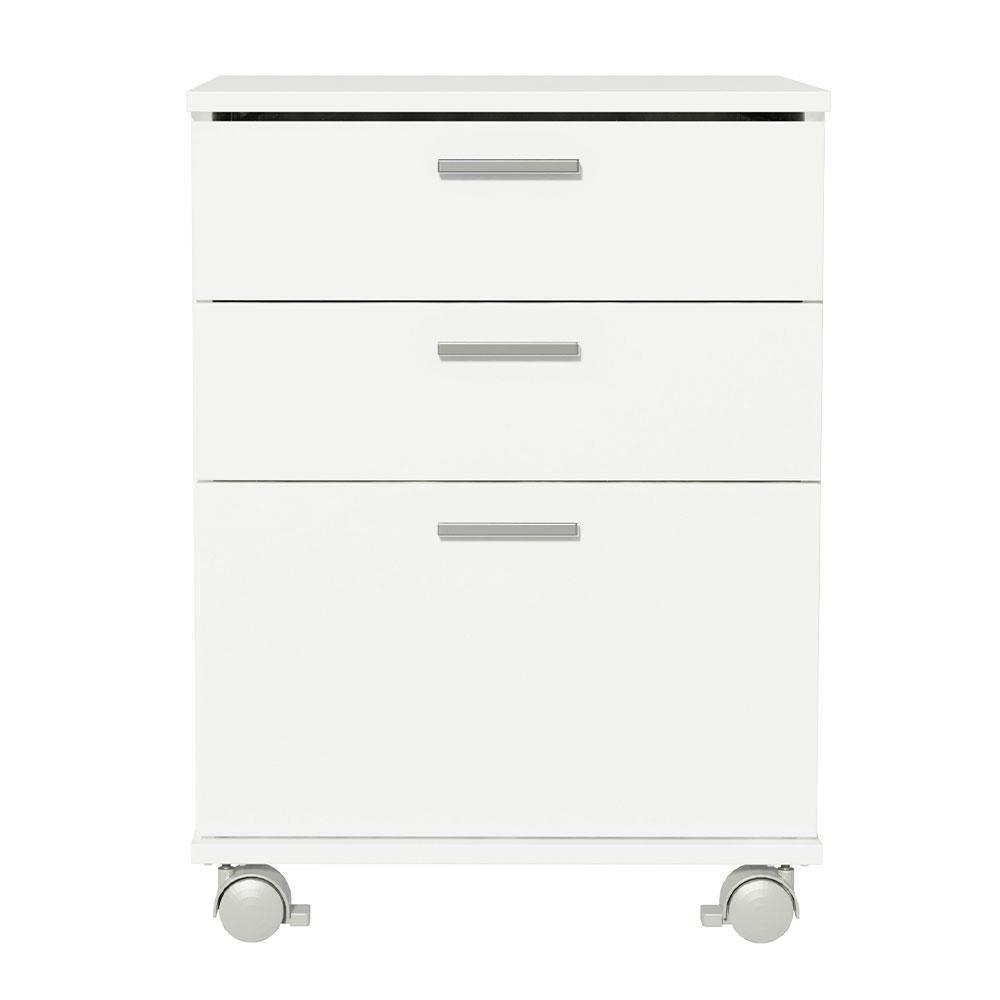 Gaveteiro Organizador Para Escritório 3 Gavetas Branco - 4