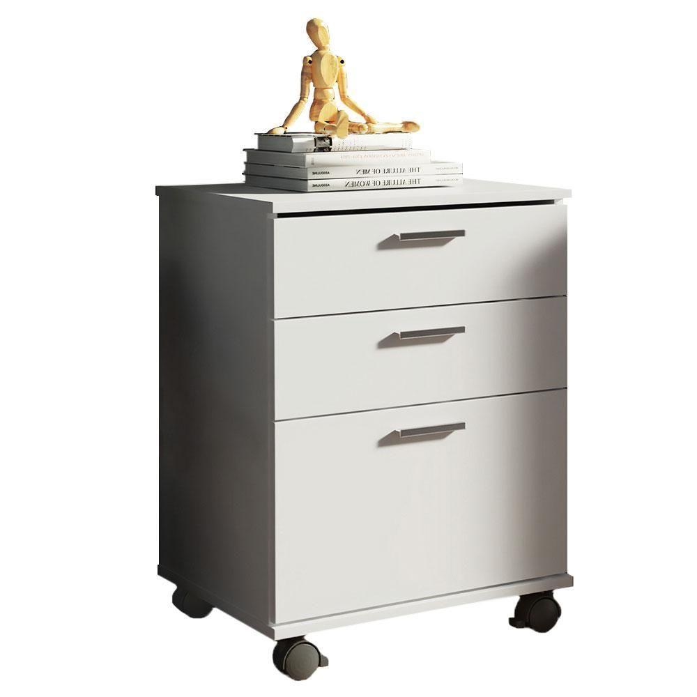 Gaveteiro Organizador Para Escritório 3 Gavetas Branco - 9