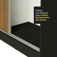 Guarda Roupa Casal Madesa Zurique 3 Portas de Correr Espelho
