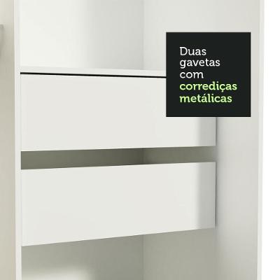 Guarda Roupa Solteiro Tokio 2 Portas de Correr 2 Gavetas Branco-rustic Madesa