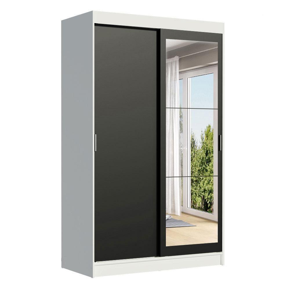 Guarda-roupa 2 Portas de Correr com Espelho 2 Gavetas Madesa - 2