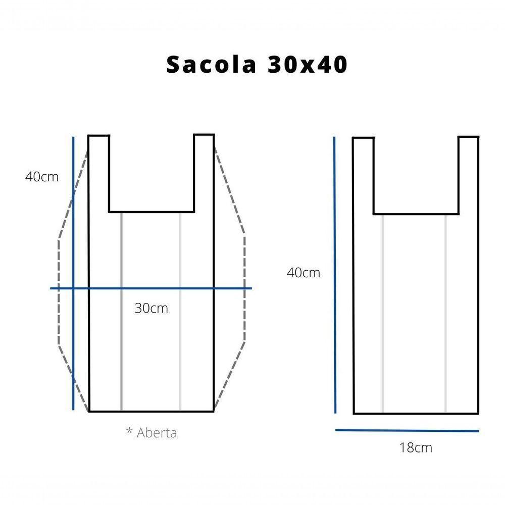 Sacola Plástica Reciclada Reforçada Preta Com 4kg Full - 2