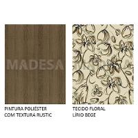 Kit 6 Cadeiras 4290 Rustic e Lírio Bege Madesa - 6