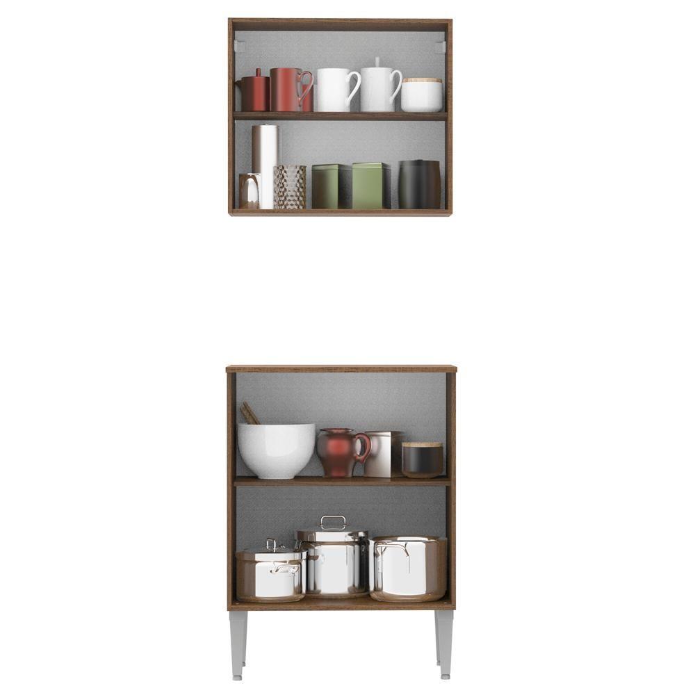 Kit Canto Emilly 4 Portas com Armario Aéreo e Balcão Madesa - 4