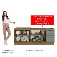 Kit Com 2 Balcões De Cozinha 3 Gavetas 4 Portas - 8