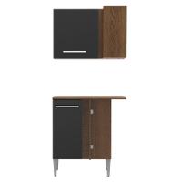 Kit Canto Reto Madesa Emilly com Armário Aéreo Adega Balcão - 7