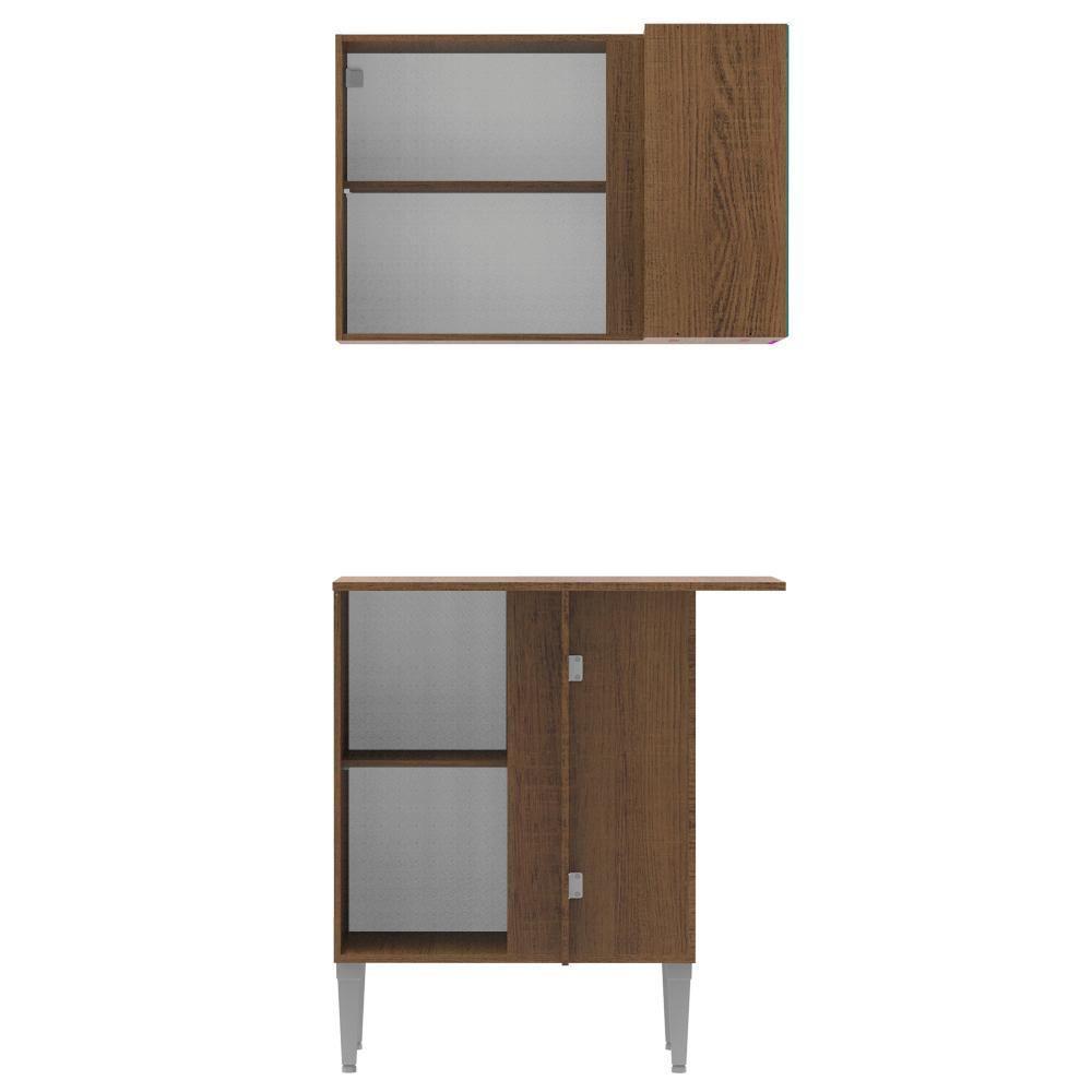 Kit Canto Reto Emilly 2 Portas Aéreo Adega Balcão Madesa - 2