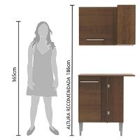 Kit Canto Reto Emilly 2 Portas Aéreo Adega Balcão Madesa - 6