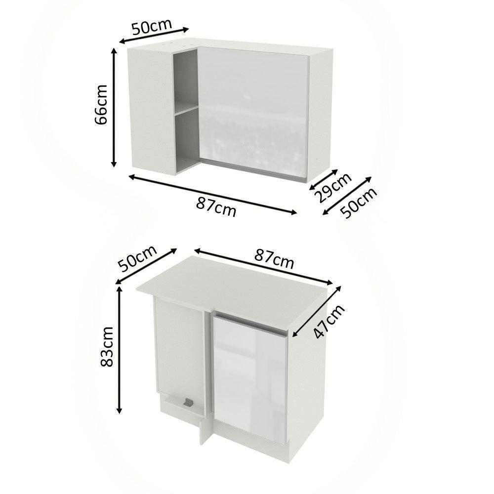 Kit Canto Madesa Smart 2 Portas E Nicho - 2
