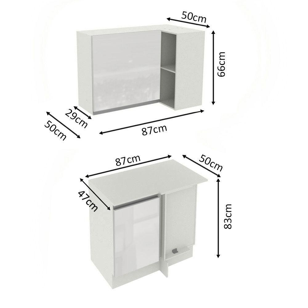 Kit Canto Madesa Smart 2 Portas E Nicho - 4