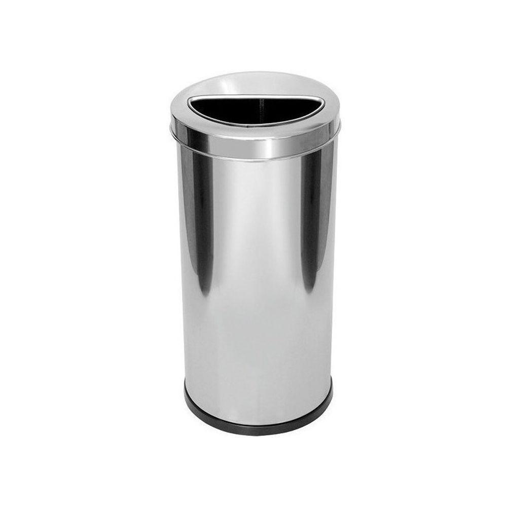 Lixeira Inox 30 Litros Com Aro Meia Lua - 1