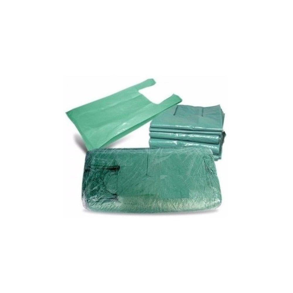 Sacola Reciclada Verde 70cm X 90cm Pacote Com 100 Unidades - 1