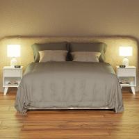 Kit Com 2 Mesas De Cabeceira Brancas 1 Gaveta 3235 - 6